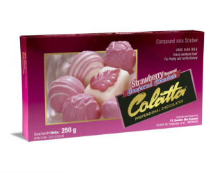 Colatta Compound Chocolate Strawberry Block 250 g